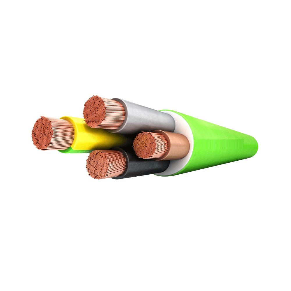 Cable RZ1-K 4G1.5mm2, 0.6/1kV libre de halógeno verde, clase 5, x metro lineal