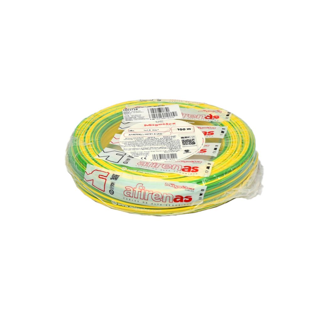 Cable puesta a tierra CPT 16mm2 libre de halógeno, amarillo-verde, x rollo