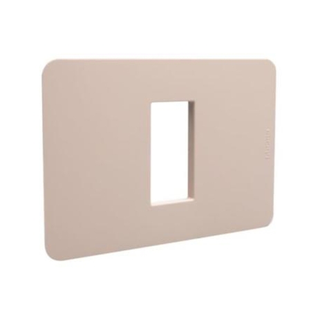 Placa 1+1 módulo sin soporte perla Aluminio Matix Go