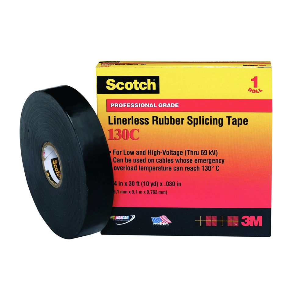 Cinta aislante autofundente Scotch 130C 3/4¨ x9.15mts 69kV