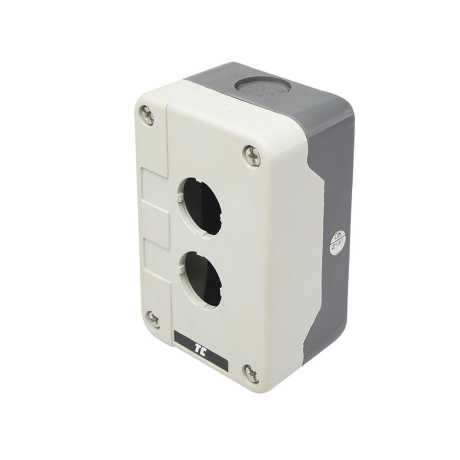 Caja vacía termoplástica para pulsador de 4 orificios 22mm IP65