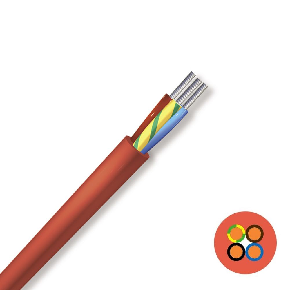 Cable silicona estañado 3G2.5mm2, 750V, 180°C, rojo,marrón, x metro lineal