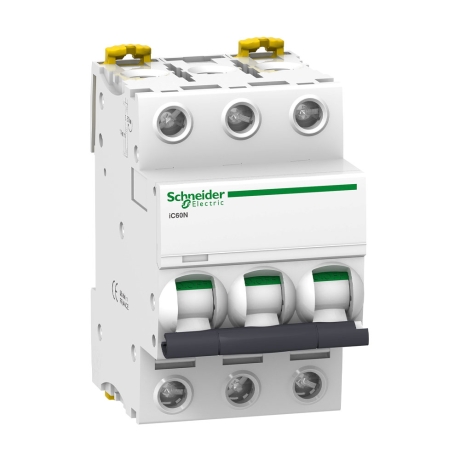 Interruptor termomagnético 3x63A 20/10/6kA 240/400/440V tipo C iC60N