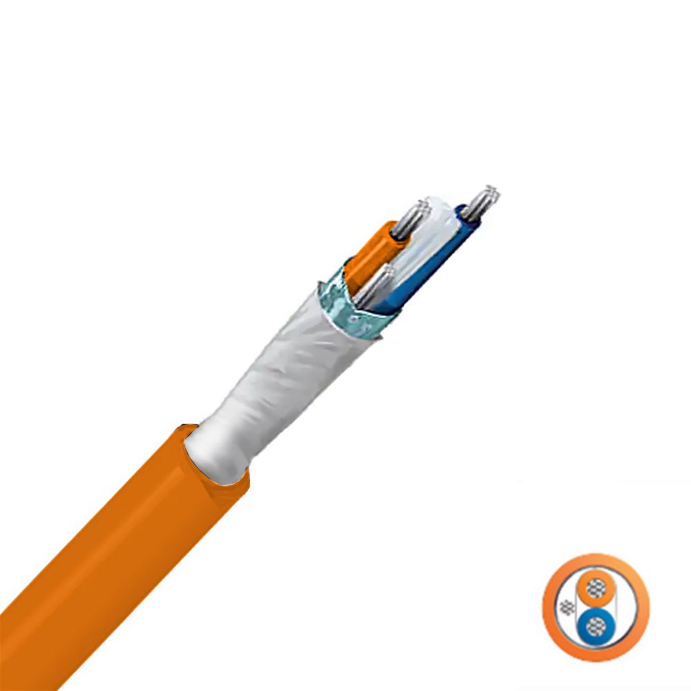 Cable Profibus PA/Fieldbus Foundation 1x2x18AWG, naranja libre de halógeno, UL, x metro lineal