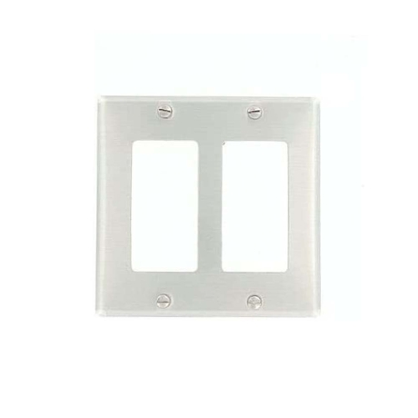 Placa decora (2 gang) de aluminio