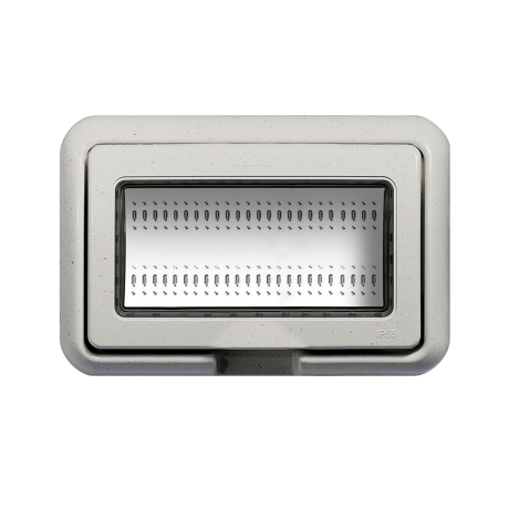 Cubierta Idrobox 4 módulos IP55 Living Light blanco