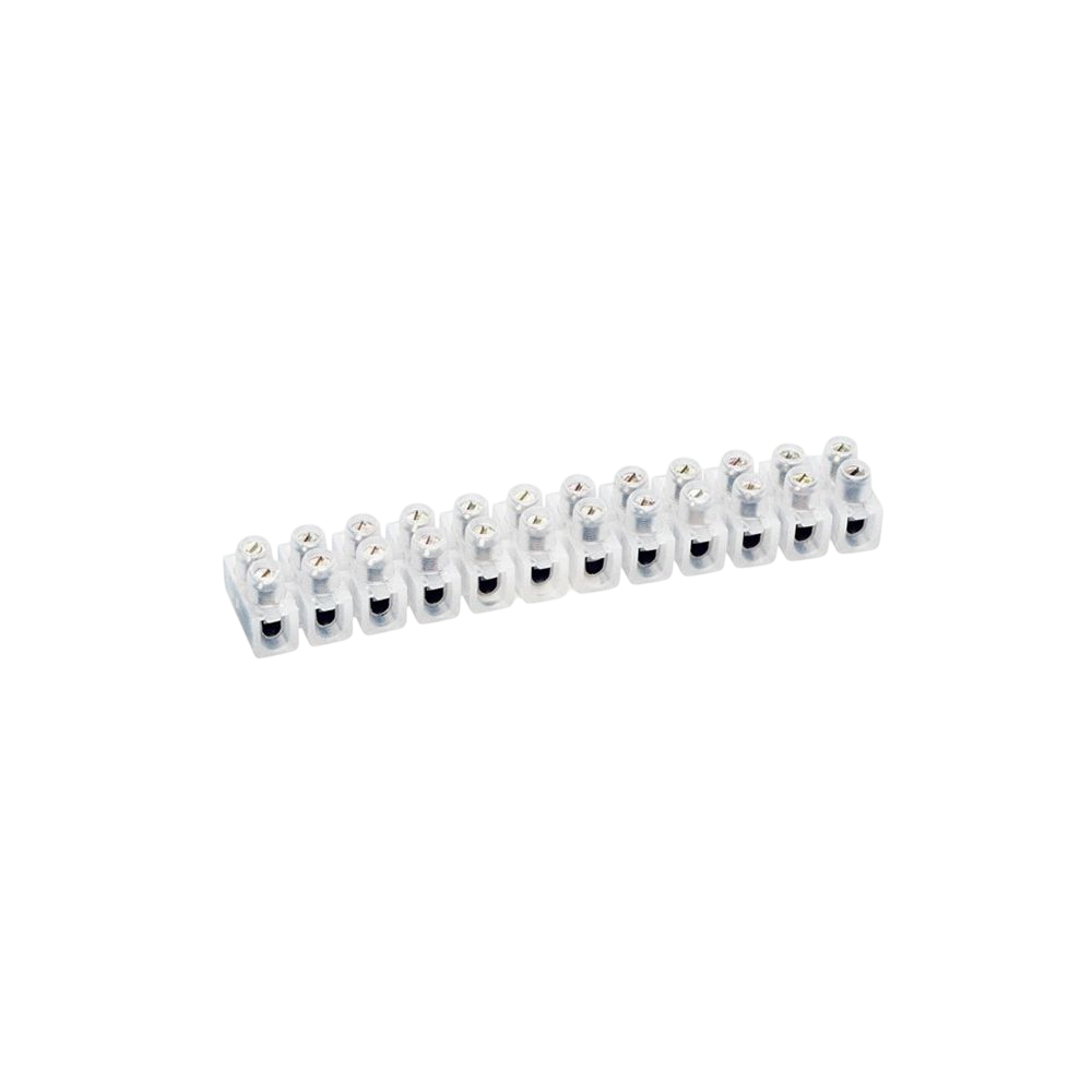 Bornera de regleta 2.5mm2 12 bornes Nylbloc blanco