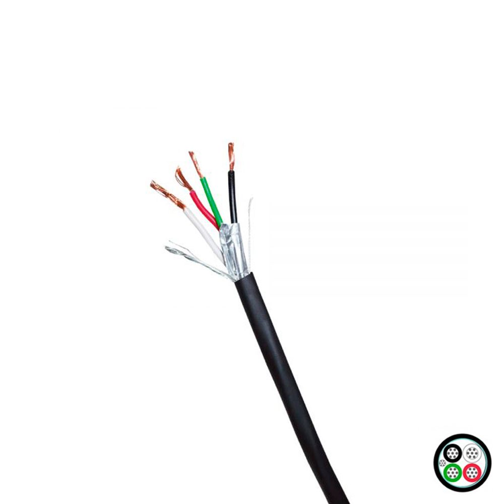 Cable de control apantallado 4x14AWG 600V 105°C UV TC-UL, x metro lineal