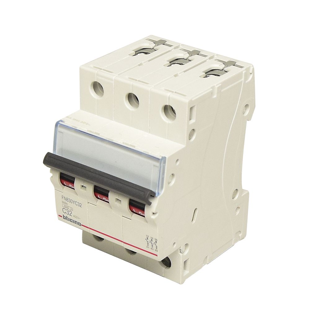 Interruptor termomagnético 3x32A 10/6kA 220/440V tipo C DIN BTDIN