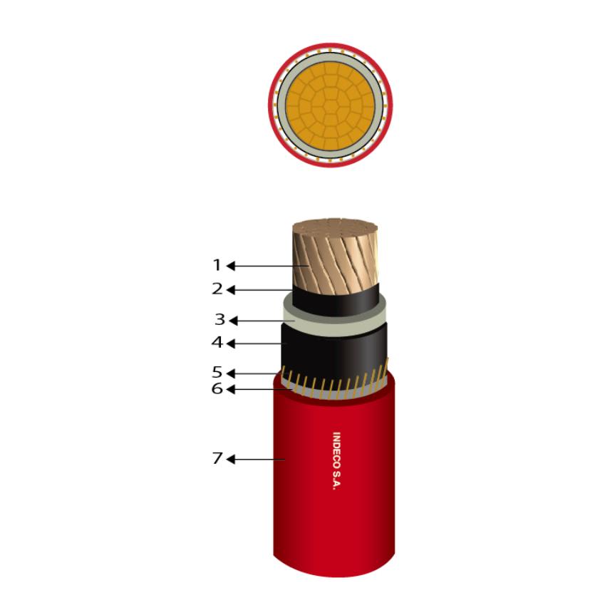 CABLE N2XESY 3X95MM2 6/10KV ROJO - INDECO