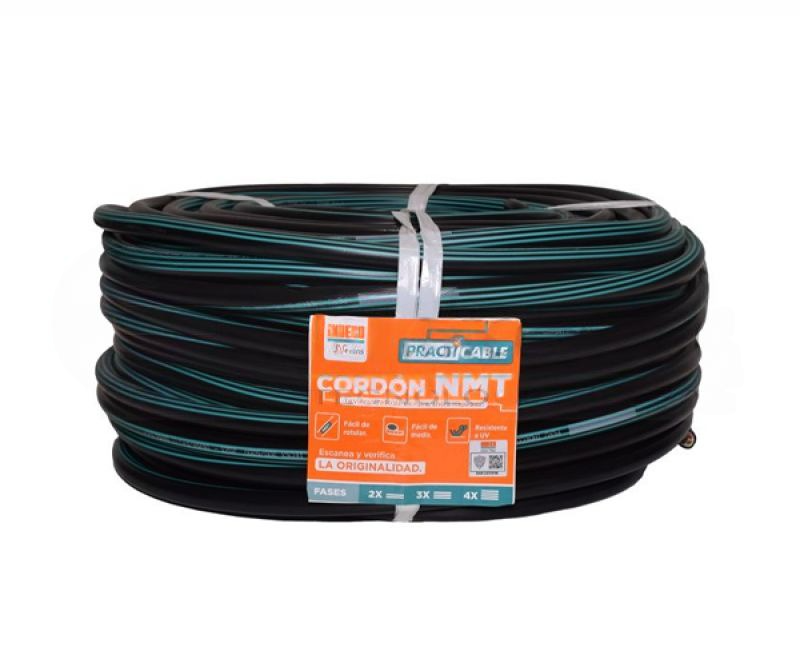 CABLE PRACTICABLE TTRF-70 (NMT-PC) (VULCANIZADO) NEGRO 2X10AWG 0.3/0.5KV