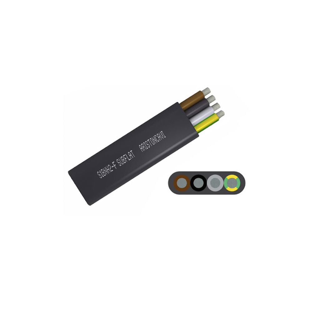 Cable Subflat plano grúa/sumergible 4G16mm2, 1kV goma, clase 5, x metro lineal