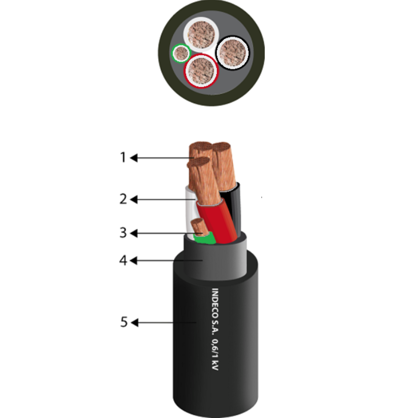 CABLE RETFLEX N2XY 0.6/1KV 3X35+1X16MM2