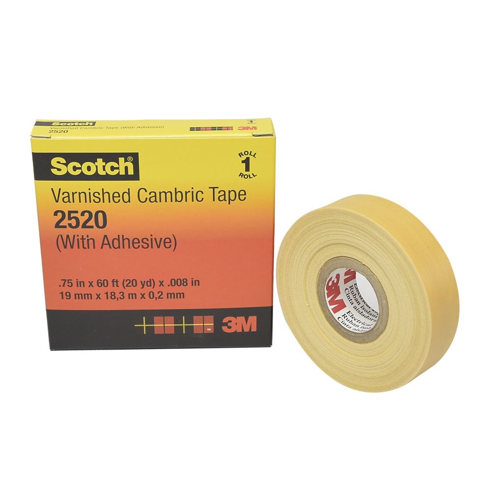 Cinta aislante Cambric con adhesivo 2520 3/4" x18mts