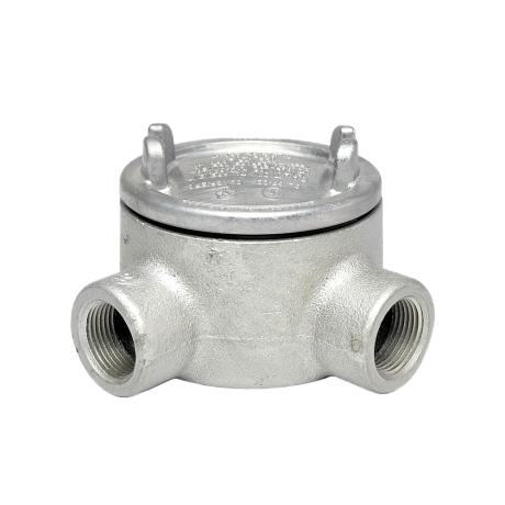 Caja de derivación redonda con tapa rosca L 3/4" CL1 DIV1 UL