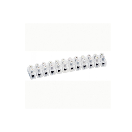 Bornera de regleta 2.5mm2 12 bornes Nylbloc blanco