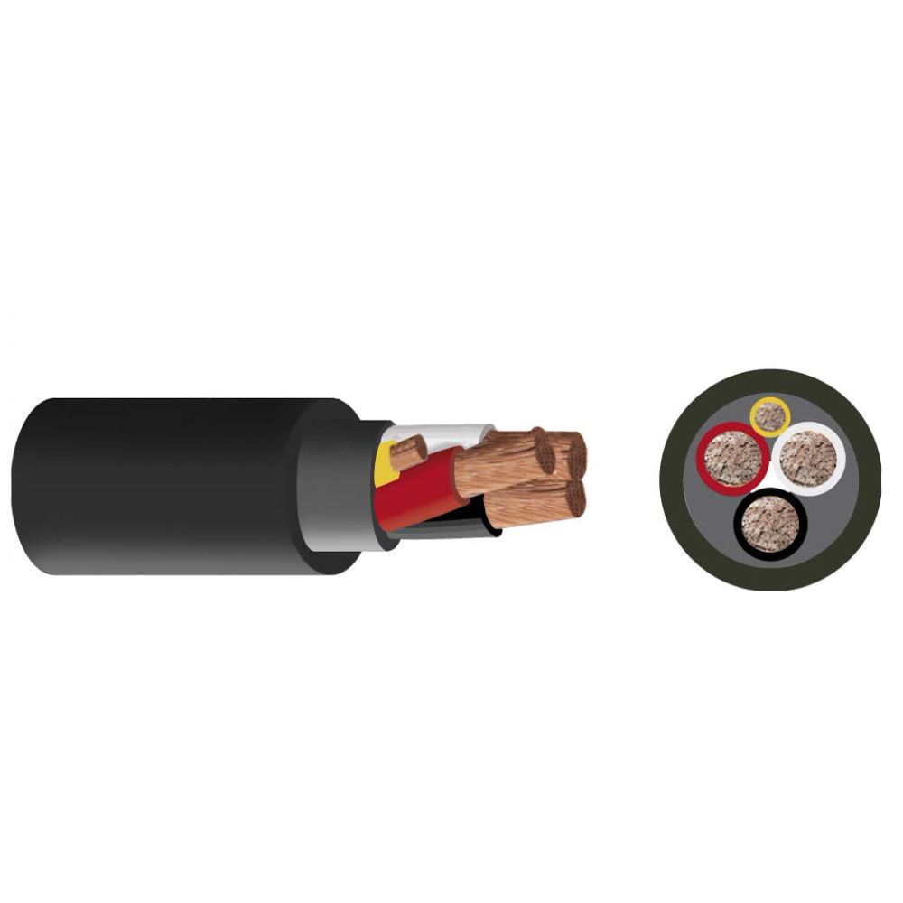 Cable N2XY 3x50+1x25mm2, 0.6/1kV XLPE/PVC negro, clase 5, x metro lineal