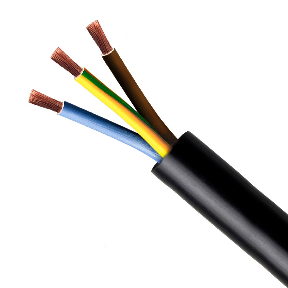 Cable RV-K 3G10mm2, 0.6/1kV XLPE/PVC negro, clase 5, x metro lineal