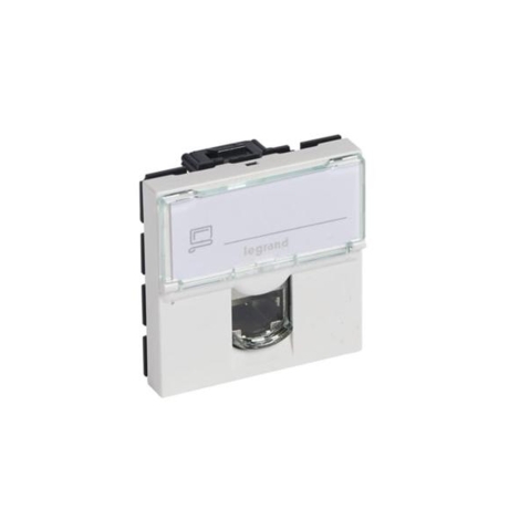 Toma RJ45 UTP categoria 6 de 2 módulos blanco Mosaic