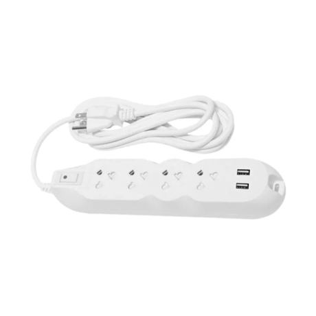 Extensión 4 tomas + USB
