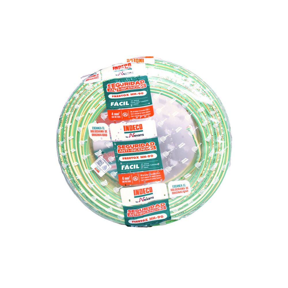 Cable puesta a tierra CPT 4mm2 libre de halógeno amarillo-verde, x rollo, Practicable