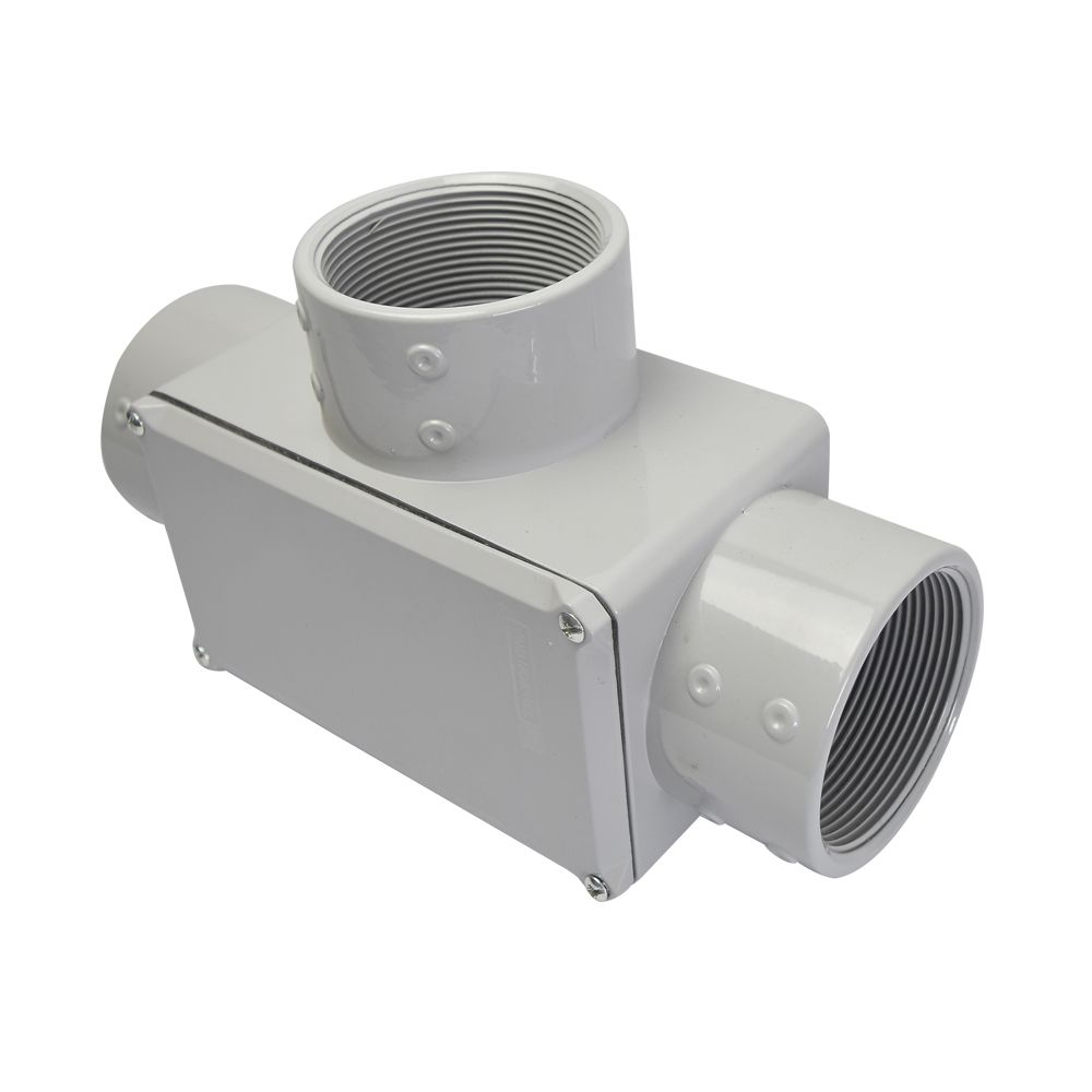 Caja Condulet rectangular tipo T 2 1/2" rosca BSP