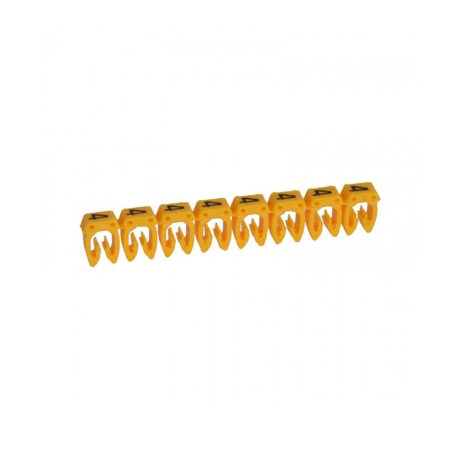 Marcador número: 4 para cable 0.5-1.5mm2 amarillo x30und