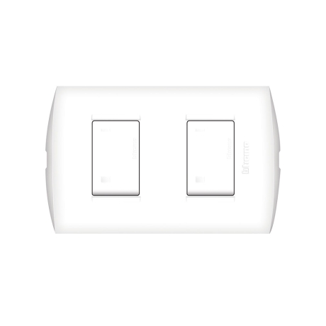 Interruptor doble 10A 250V 3 vías blanco Modus Style