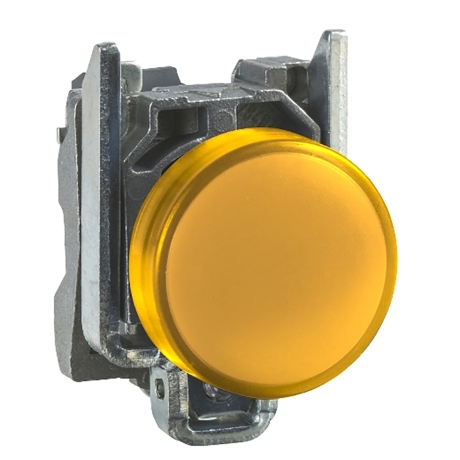 Piloto luminoso rasante amarillo 230/240VAC 22mm IP65