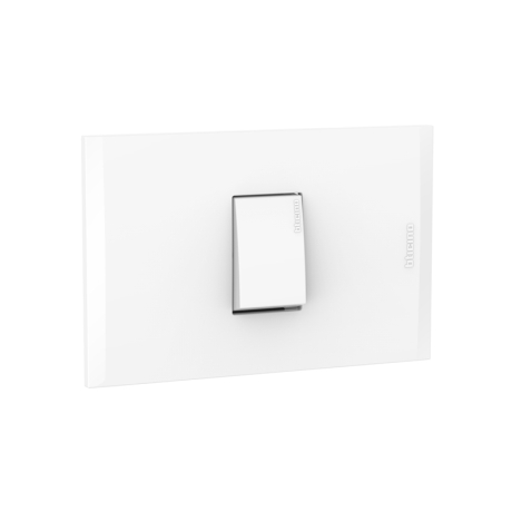 Interruptor unipolar 10A 250V blanco c/placa blanca Bticino