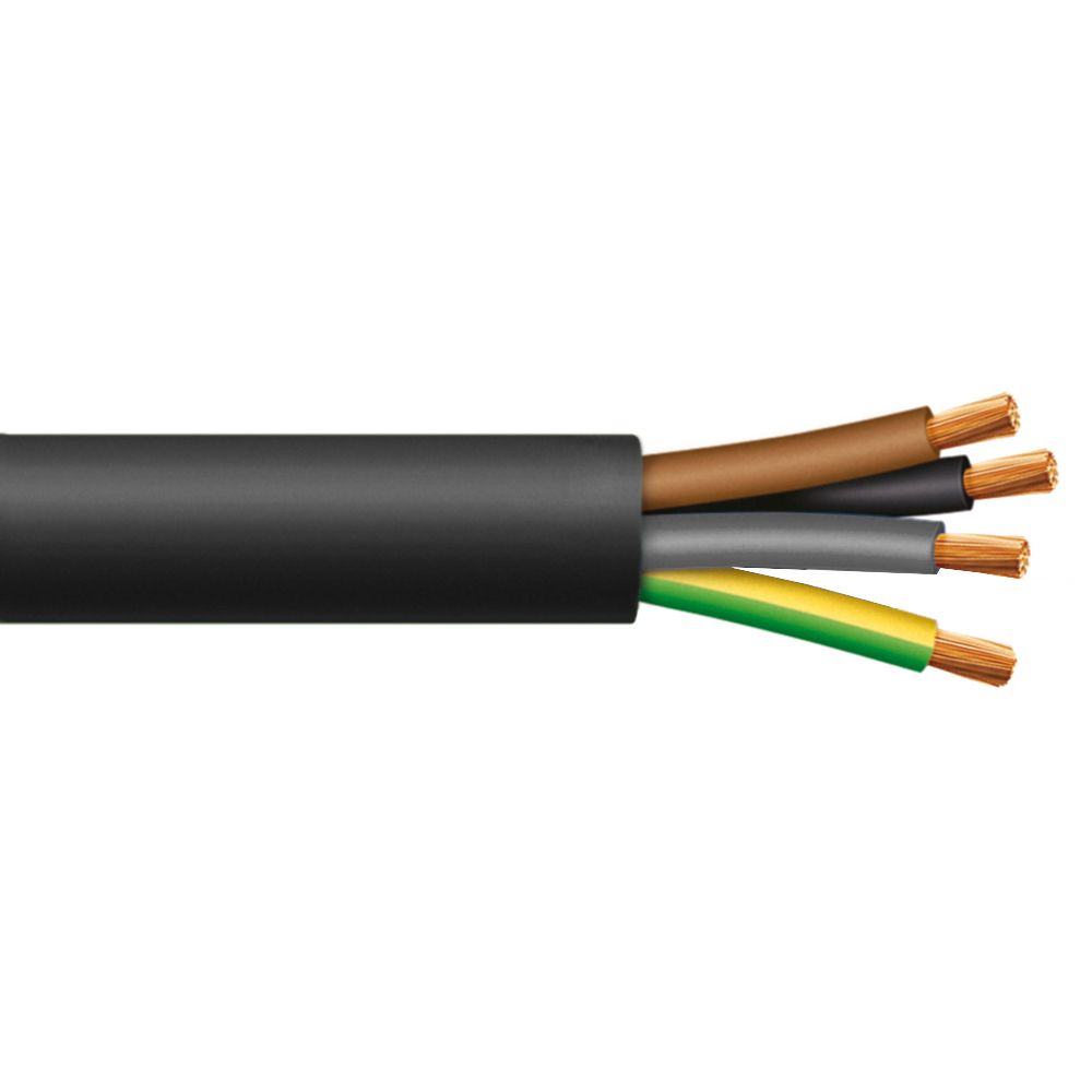 Cable RV-K 4G2.5mm2, 0.6/1kV XLPE/PVC negro, clase 5, x metro lineal