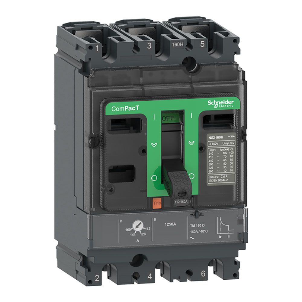 Interruptor termomagnético regulable 3x11.2-16A 85/35kA 220/440V NSX100F