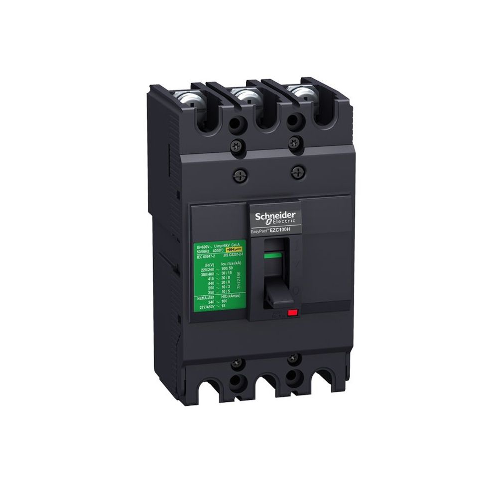 Interruptor termomagnético fijo 3x40A 25/18/10kA 240/380/440V EZC100