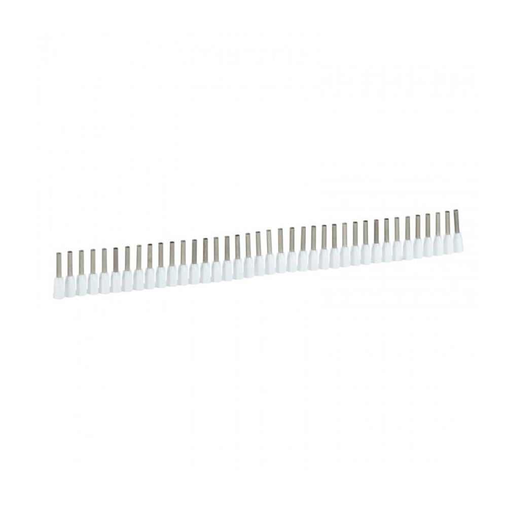 Terminal aislado sobremoldeado 22AWG (0.5mm2) blanco x40und
