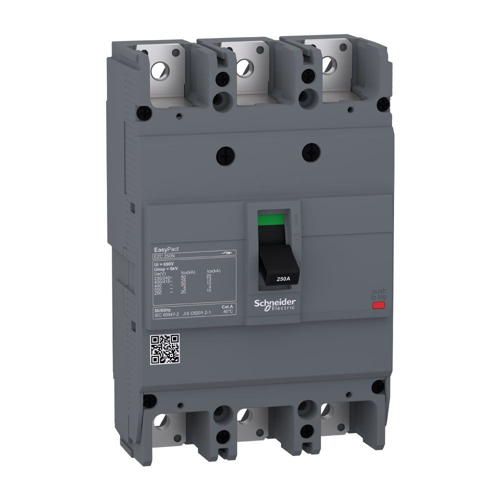 Interruptor termomagnético fijo 3x200A 25/18/10kA 240/380/440V EZC250