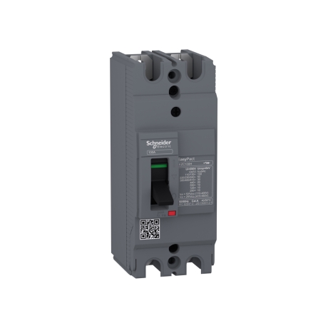 Interruptor termomagnético 2X15A 50/20kA 240/440VAC easypact EZC