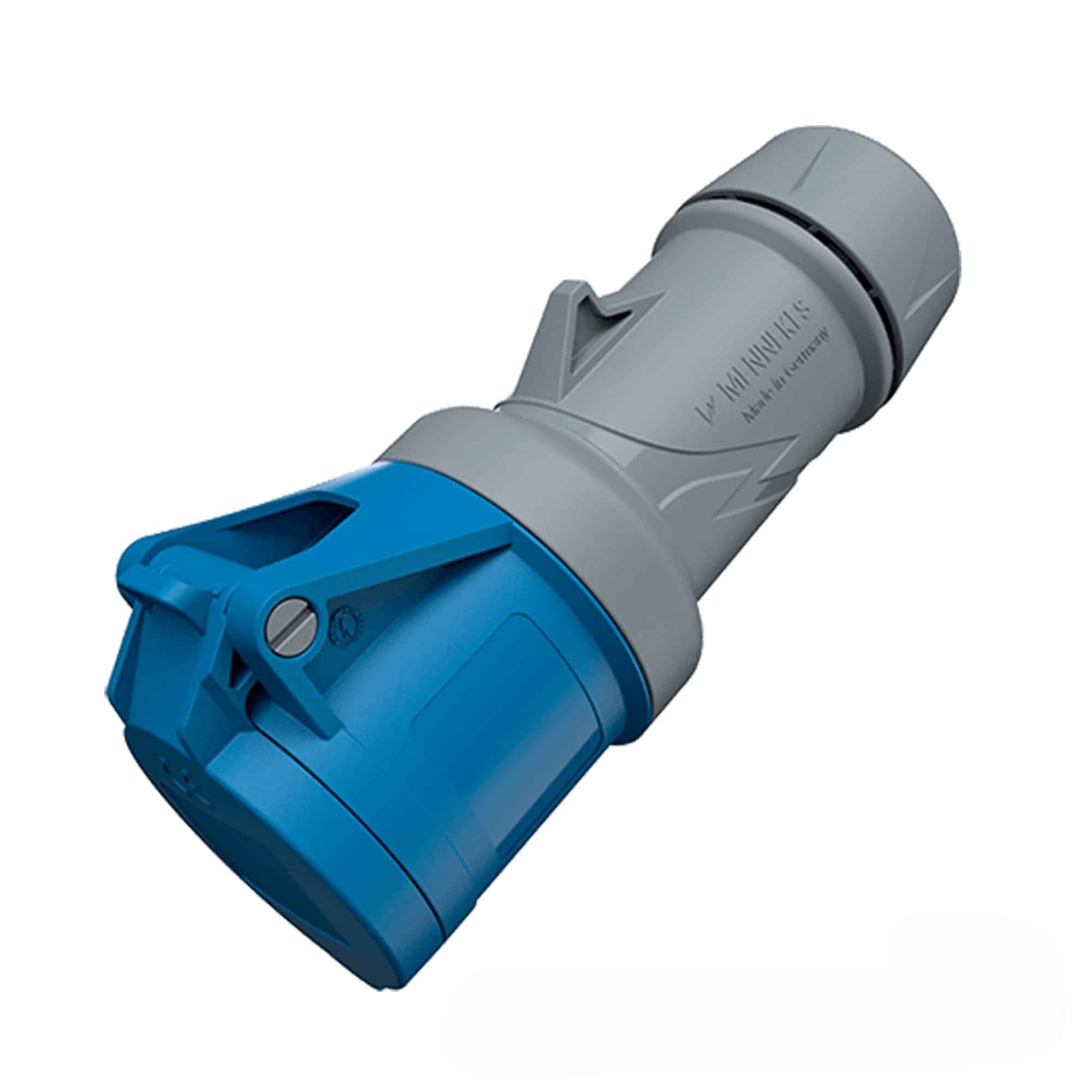 TOMA AEREO 16AMP 2P+T 250V AZUL 6H IP44 POWERTOP