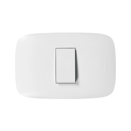 Interruptor simple 10A 250V 3 vias blanco Domino Sencia