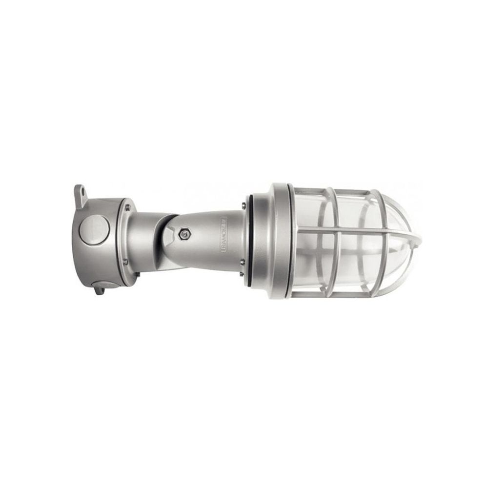 Fanal articulable claro blindado 100W E27 con rejilla para pared